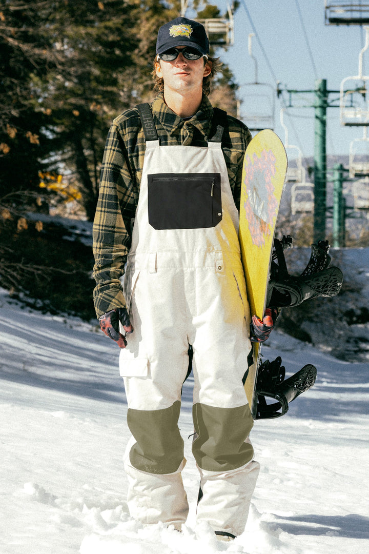 686 Men's Hot Lap Insulated Bib — LIMESTONE COLORBLOCK (vista 2)