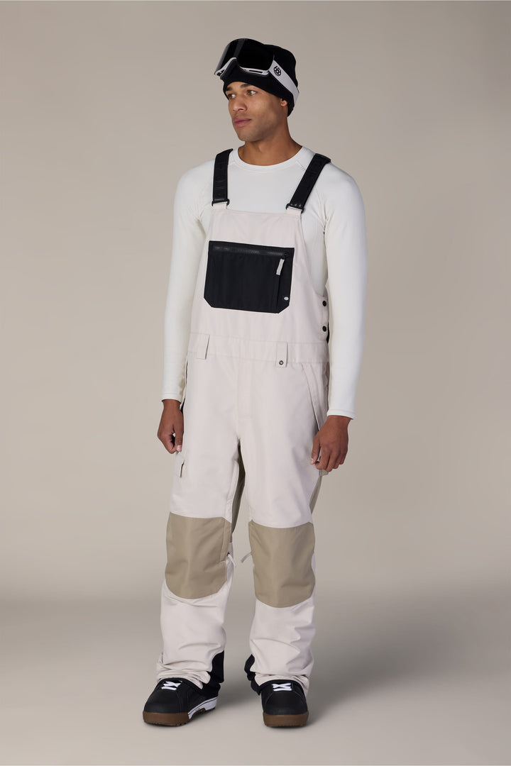 686 Men's Hot Lap™ Insulated Bib — LIMESTONE KHAKI COLORBLOCK