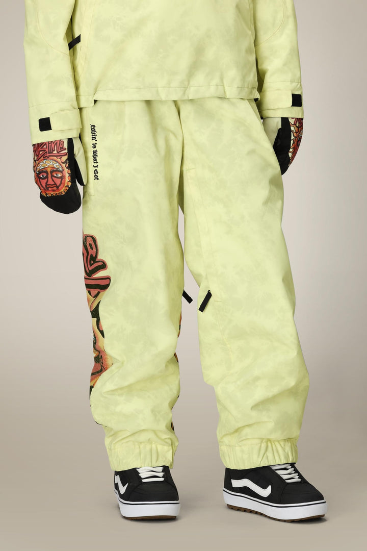 686 Women's Sublime Shell Pant — SUBLIME YELLOW TIE DYE