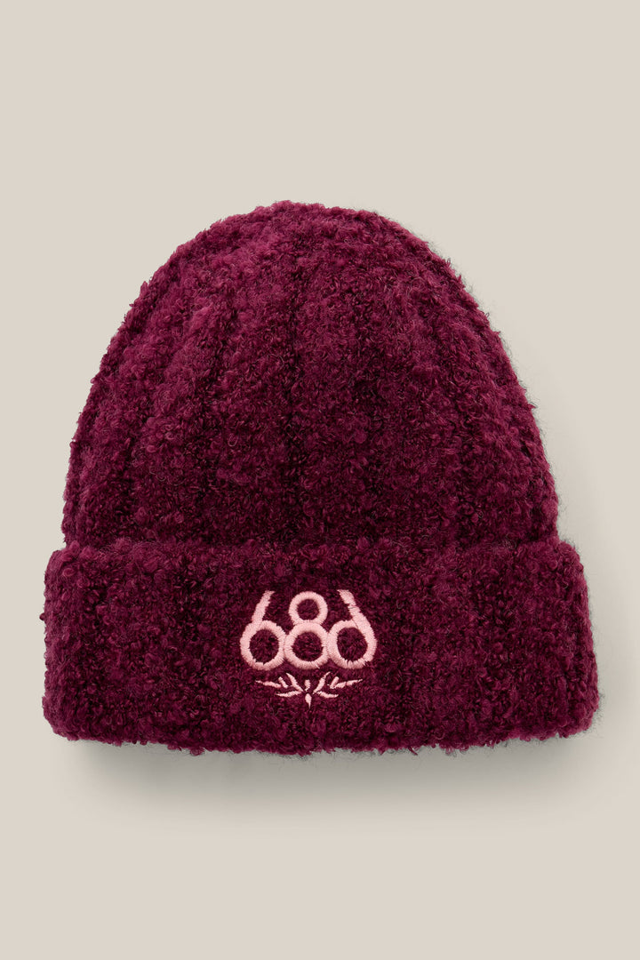 686 Women's Fuzzy Beanie — BLACK PLUM