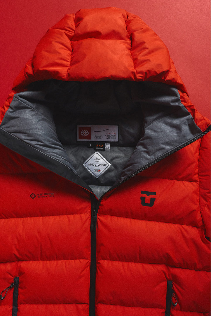 686 Men's WINDSTOPPER® Union Down Puffer Jacket by GORE-TEX® LABS — UNION SOLAR (vista 2)
