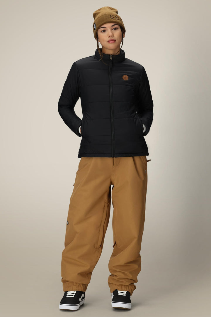686 Women's Thermal Puff Insulated Jacket — BLACK (vista 2)
