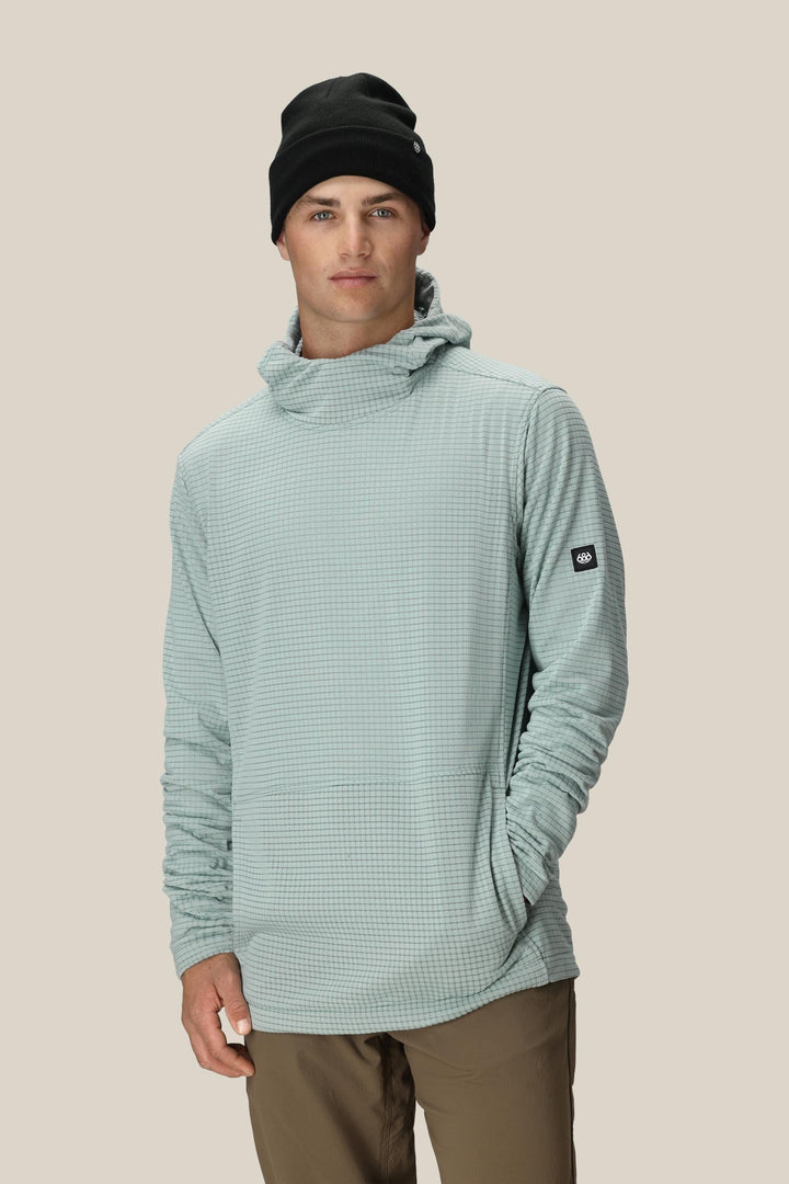 686 Men's Mission Grid Fleece Hoody — DUSTY MARINE