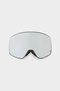 The 686 SMARTY Magnetic Goggle Replacement Lens by 686 is a large, mirrored lens with magnetic attachment, shown against a plain white background and set in a black foam frame.