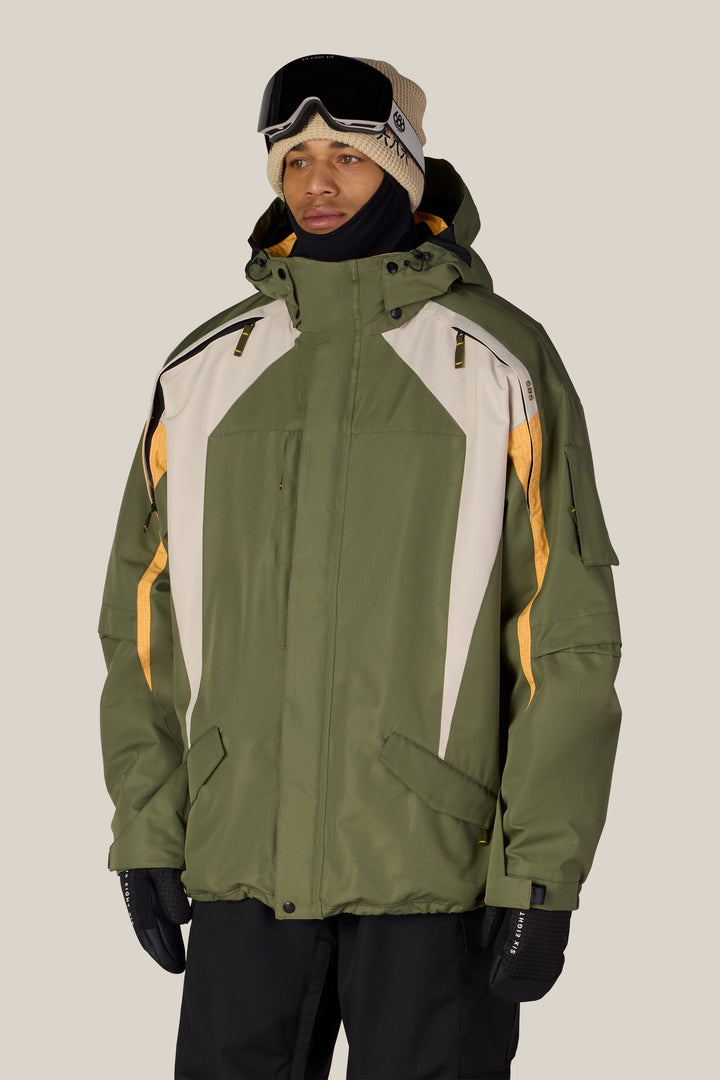 686 Men's 2003 Atom Jacket — FATIGUE GREEN COLORBLOCK