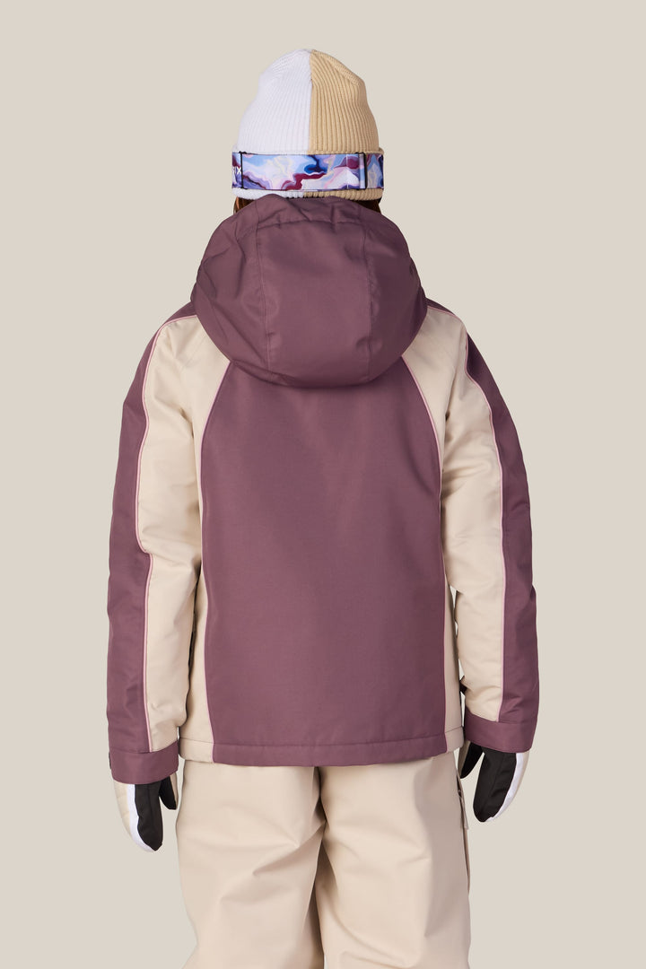 686 Girls' Hologram™ Insulated Jacket — BLACK PLUM COLORBLOCK (vista 2)