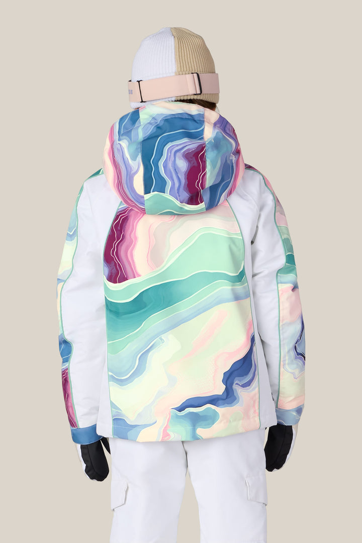 686 Girls' Hologram™ Insulated Jacket — WASABI SEDIMENTARY (vista 2)