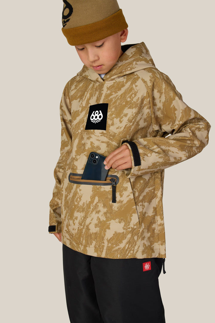 686 Youth Waterproof Hoody — BRONZE SCRATCH CAMO (vista 2)