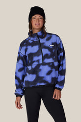 686 Women's Chimay Fleece Anorak - ALPENGLOW BLUE DARK SKIES