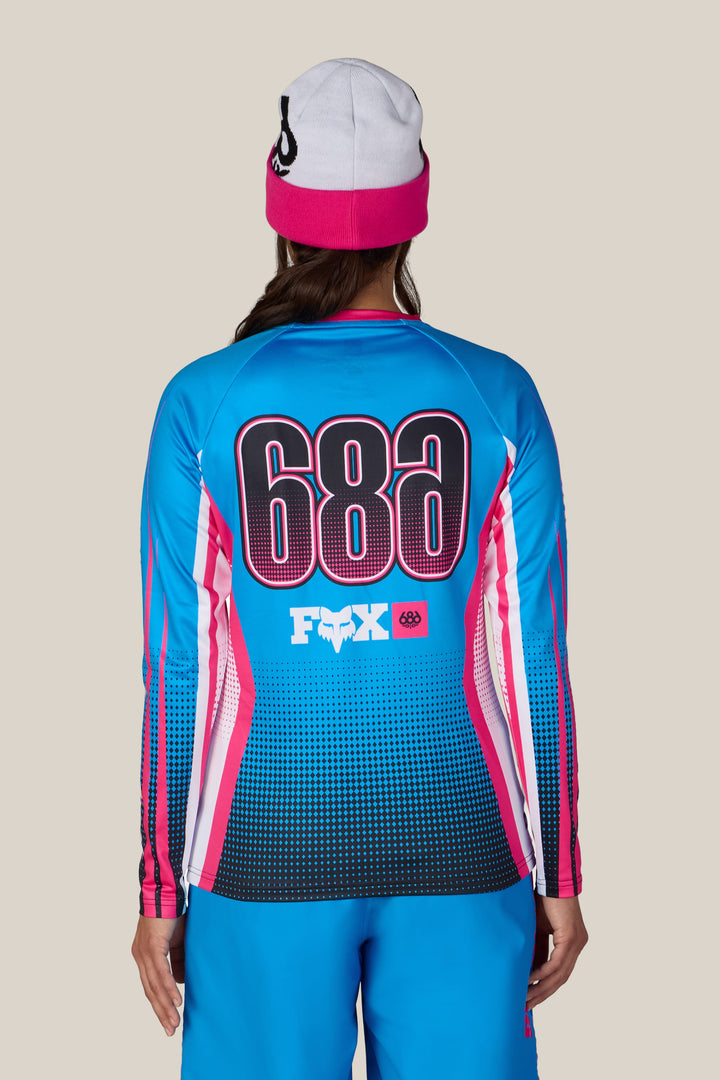 686 Women's Fox Racing Base Layer LS — FOX BLUE (vista 2)