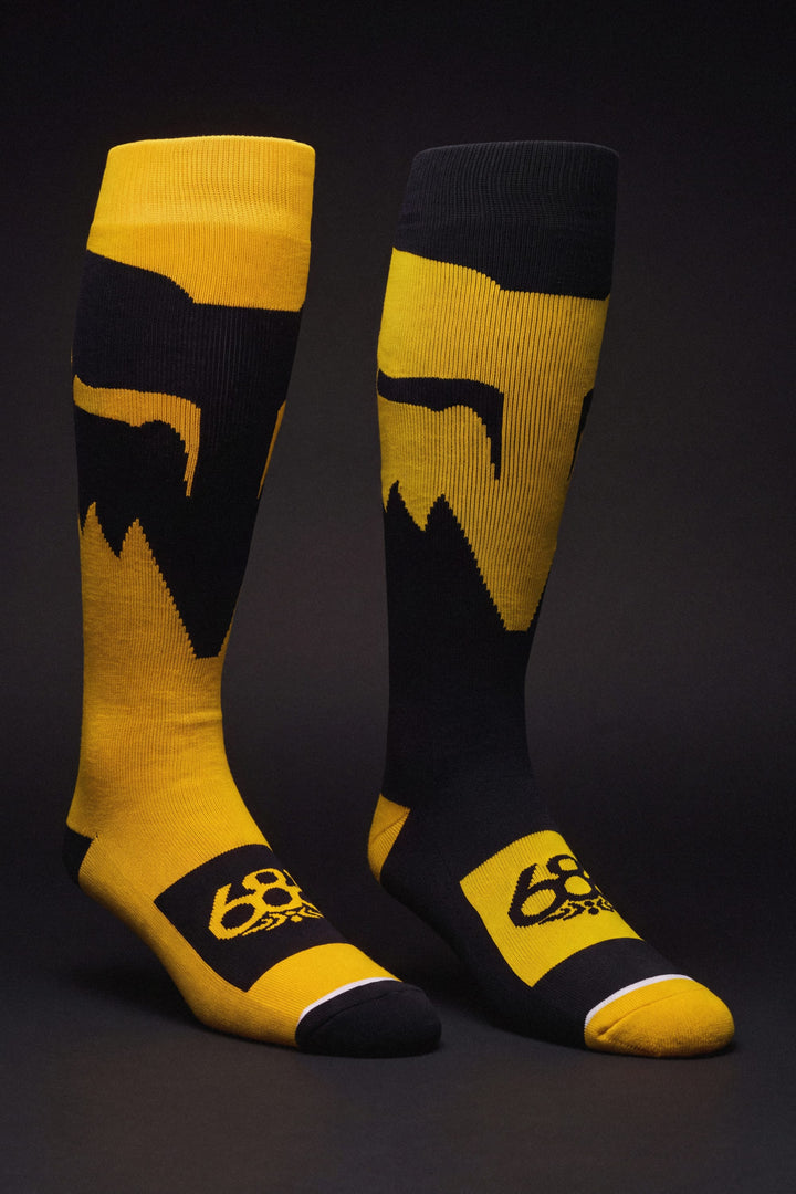 686 Men's Fox Racing Socks - 2-Pack — FOX YELLOW