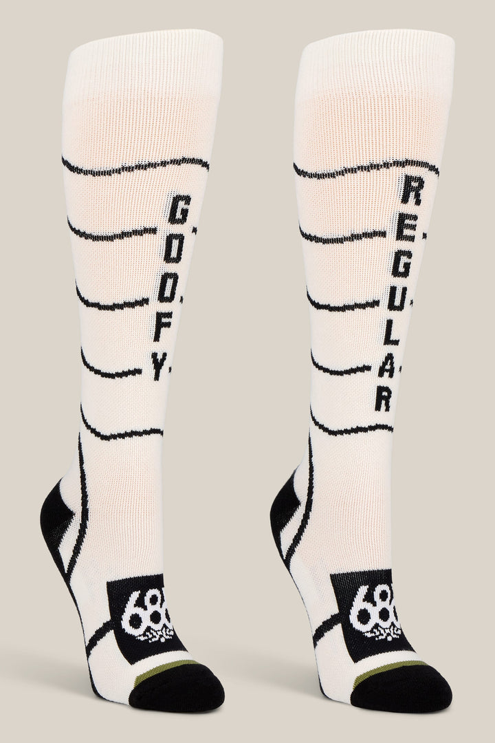 686 Women's Contour Merino Sock - 2-Pack — ASSORTED (vista 2)