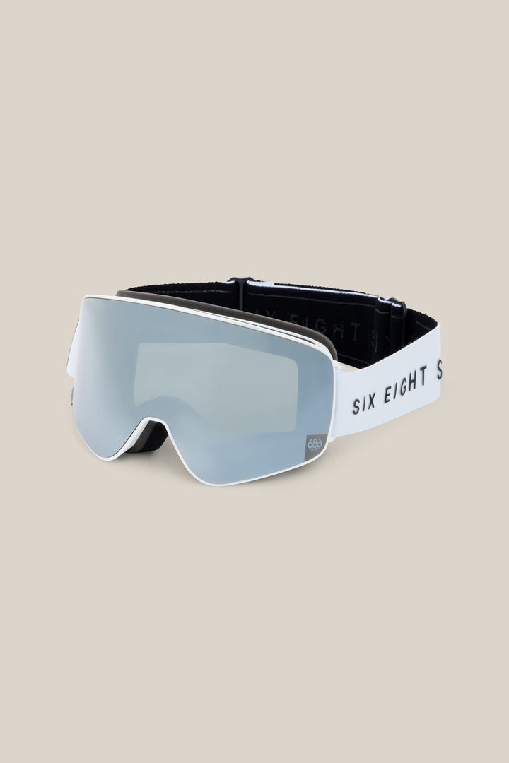 686 SMARTY® Magnetic Goggle - Small — WHITE+SILVER MIRROR+AMBER (vista 2)
